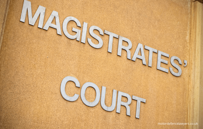 Magistrate Court lettering on exterior building wall